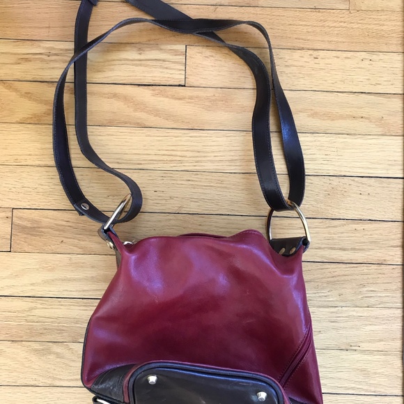 Maroon/Brown Valentina Crossbody Shoulder Purse - Picture 3 of 6